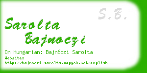 sarolta bajnoczi business card
